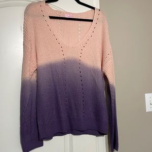 Pink and purple ombré sweater